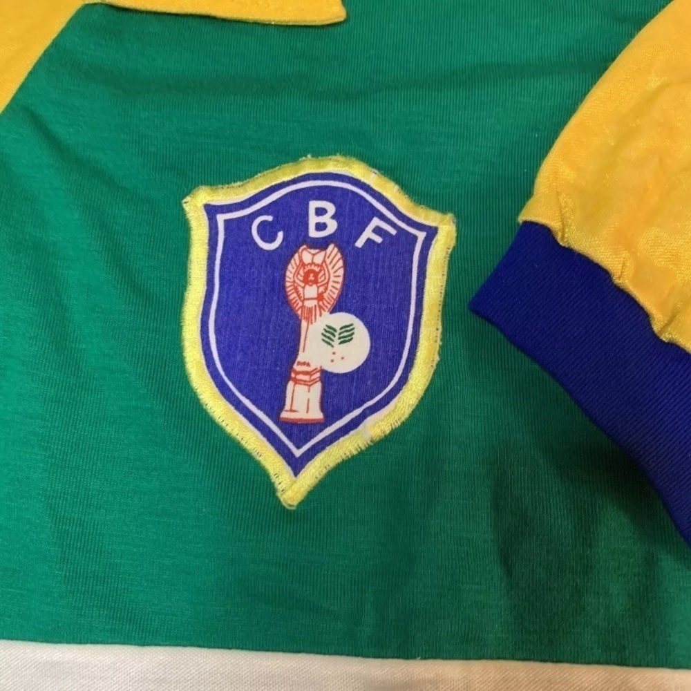 Vintage 80s CBF Brasil Brazil #10 Dias Sports Soccer Jersey Size GG/Large - Picture 7 of 10